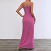 New Celebrity Style Fashion Women's Clothing Pure Desire Sexy Suspender Splicing Dress Long Dress Women