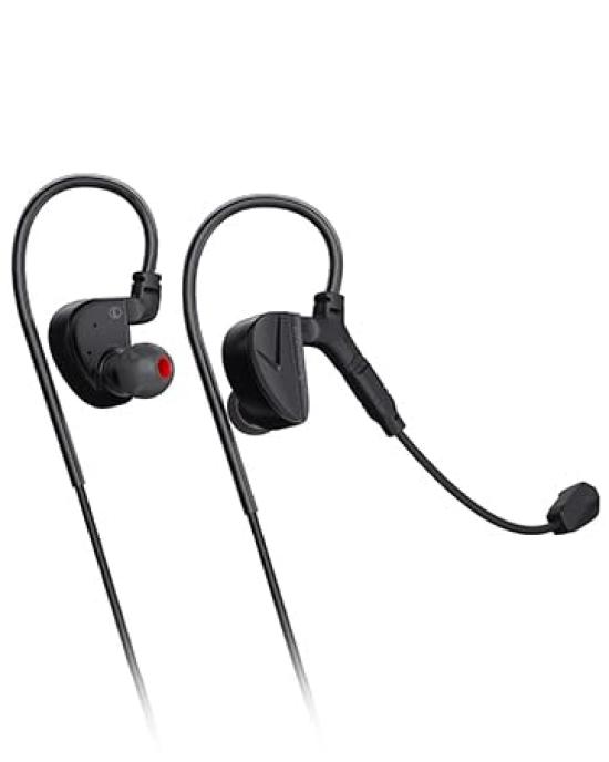 Wired Gaming Earphones 10mm Moving Coil Balanced Armature Dual Driver Inline with Mic Monitoring CVJ-Assassin + 3.5mm/Type-C/USB Multi-Interface