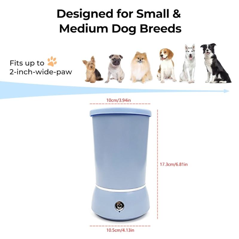 Rechargeable Dog Paws Cleaning Cup Automatic Electric Washer Gentle Silicone Brushes Convenient Design Paws Washer For Pet