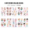 Pink Vintage Girl Waterproof Tattoo Sticker, Girls Party Children'S Makeup Face Sticker Set