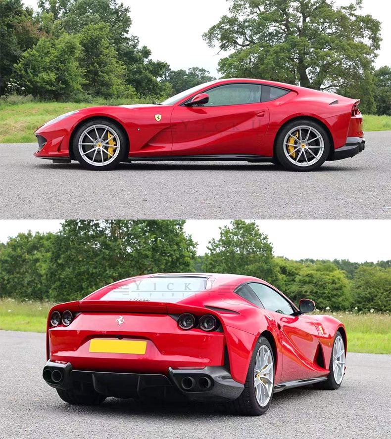 Ferrari 812 Carbon Fiber Body Kit: Front/Rear Splitter, Bumper Corners, Rear Lip, Engine Bay, Interior