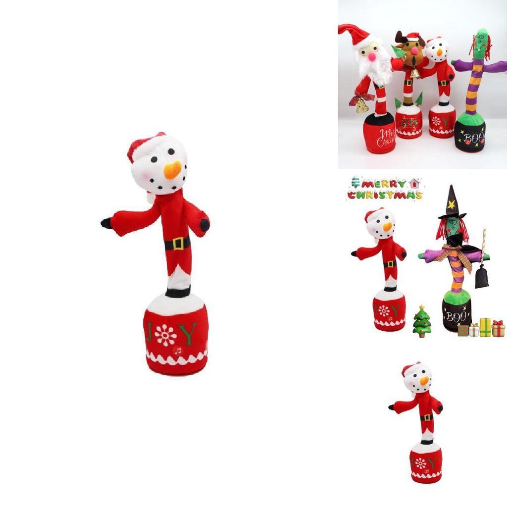 איש שלג חג המולד, קוסם רוקד ושר, צעצוע קטיפה - מתנה ייחודית ומהנה לילדים ולמשפחה!