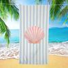 Coastal Starfish Striped Beach Towel Retro Distressed Stripe Sea Star Print Soft Absorbent Quick Dry Towel for Beach Swimming