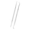 2pcs Ingrown Toenail File Lifter Professional Double Sided Stainless Steel Ingrown Toenail Cleaner Tool