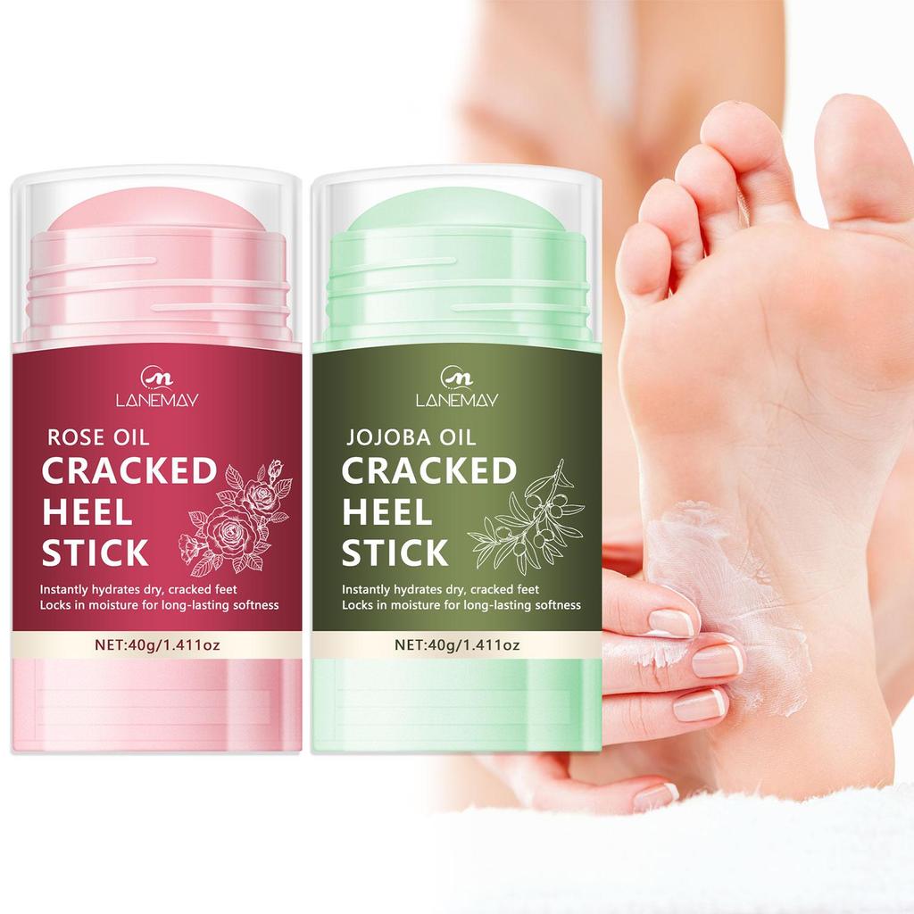 Rose Oil Cracked Heel Stick-Instantly Hydrates Dry, Craked Feet-Locks In Moisture For Long-lasting Softness-40g+40g