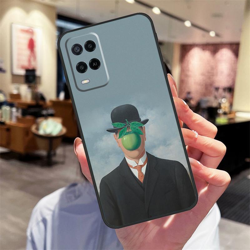 Rene Magritte Case For Oppo A78 A98 A79 A18 A38 A58 A40 A60 A80 A16 A76 A96 A15 A74 A94 A54 A17 A77 Cover