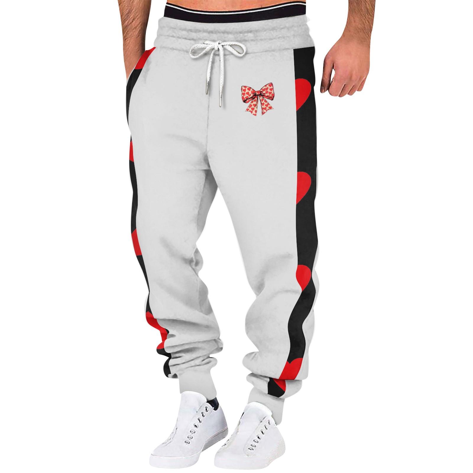 

Чоловічі однотонні штани для спорту, фітнесу, вільні, повсякденні, спортивні штани великого розміру, бавовна M білий