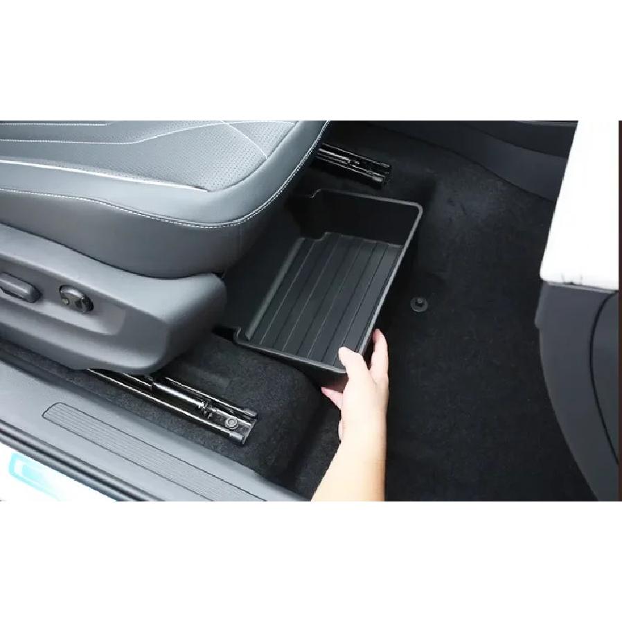Pour VW Tiguan MK2 2023 Boîte de rangement sous le siège Accessoires Capacité Nouveau Support Bac à ordures élevé Organiseur Boîtier Tiroir 2023