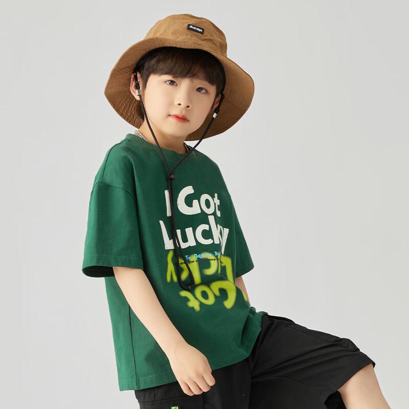 Мальчишеская хлопковая футболка с коротким рукавом для охлаждения 110