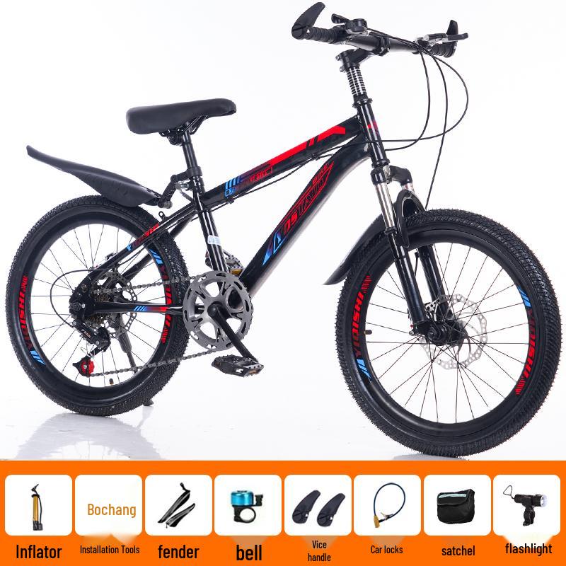 Children's Mountain Bike: Variable Speed, Disc Brake, Ages 6-12, Suitable for Boys, Girls, and Teens