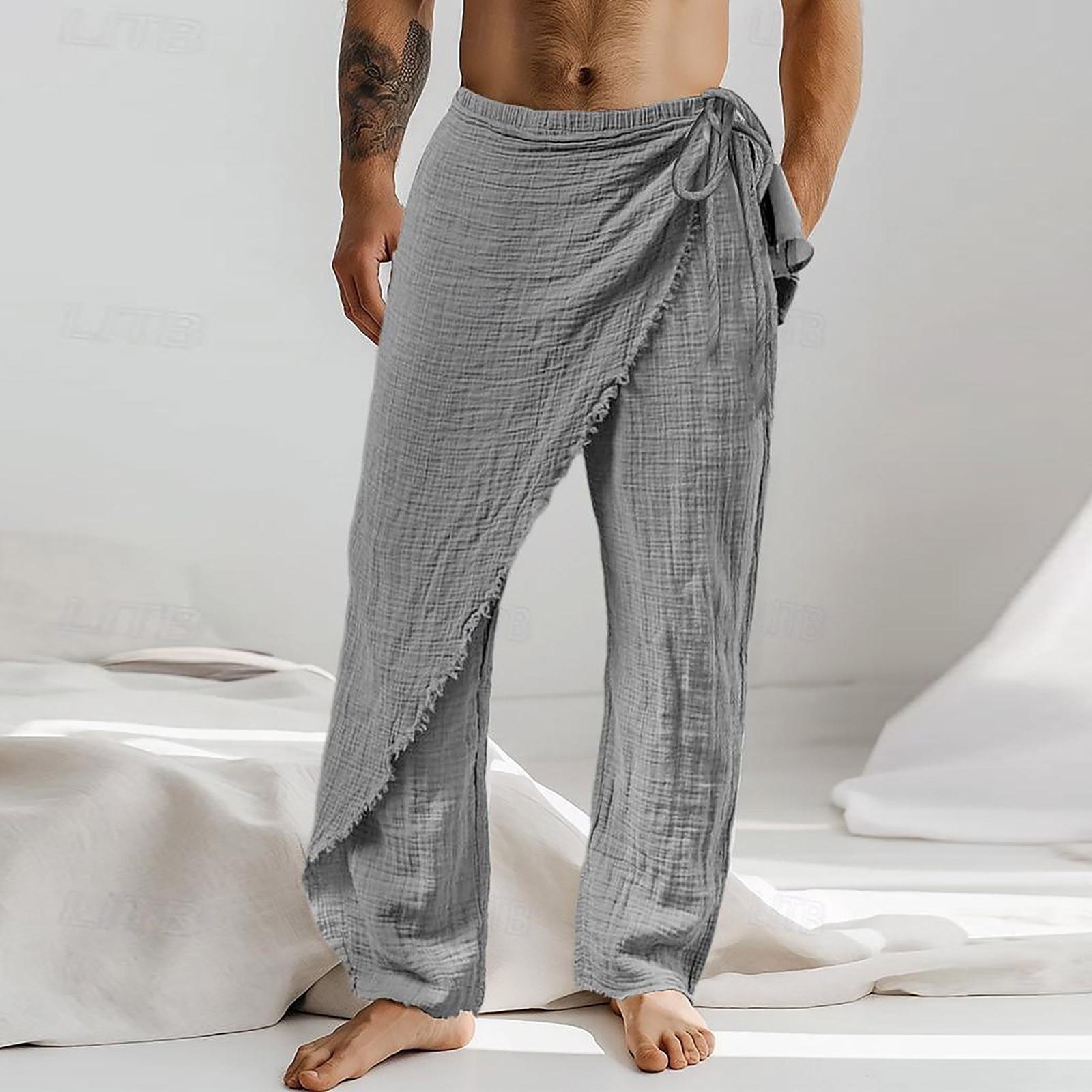 

Мужские комбинезоны, повседневные брюки с несколькими карманами и завязками, походные брюки, хлопковые саржевые брюки L