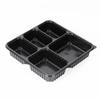 Moruona Disposable Plastic Lunch Boxes with 5 Compartments