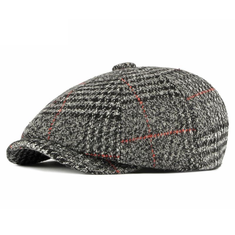 Wool Blend Octagon Hat For Men Women With Adjustable Fit For Winter Outdoor Casual Wear