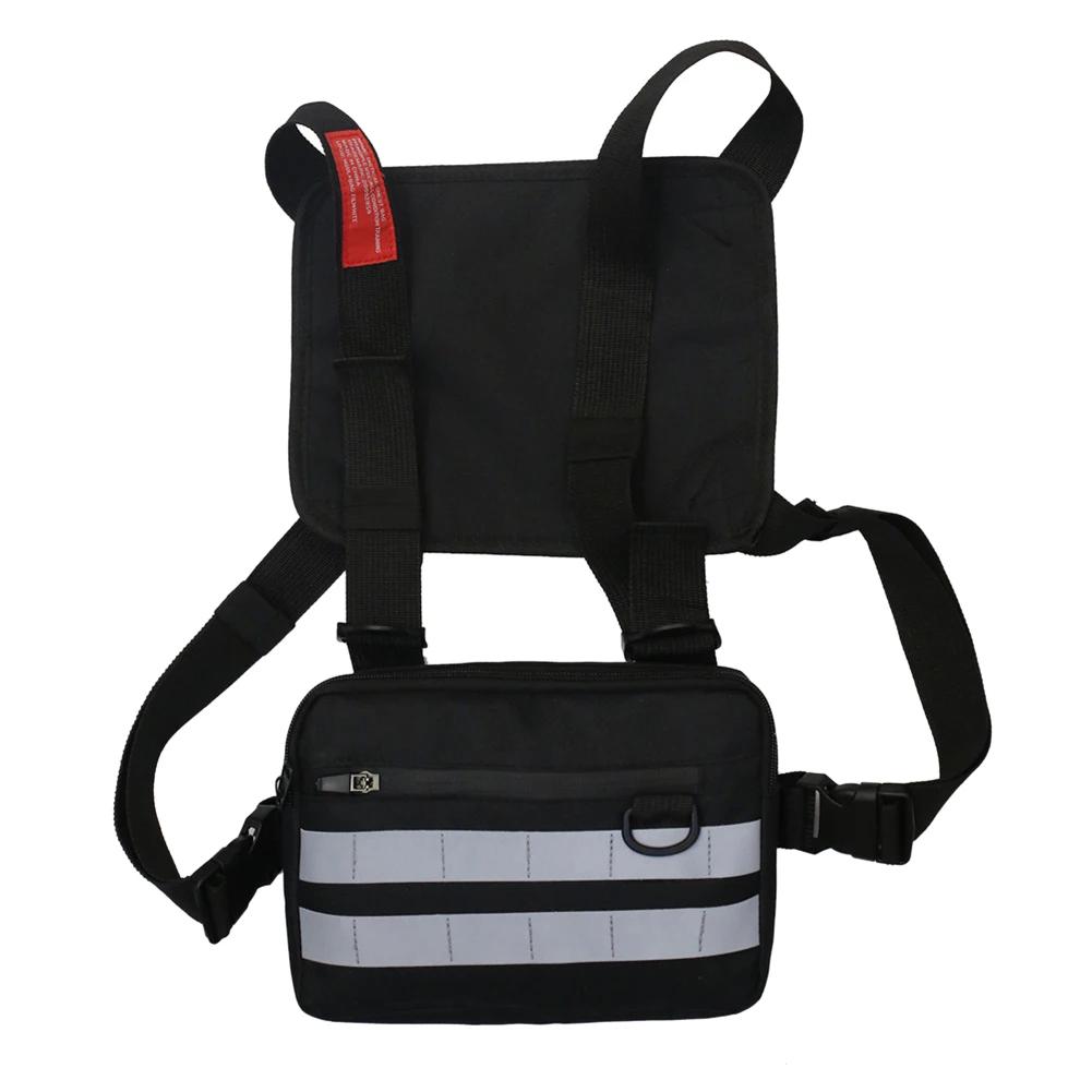 Multi-function Vest Chest Bags for Men Women Fashion Oxford Cloth Fanny Pack Street Waistcoat Hip-Hop Sling Chest Rig Bag Bolsa