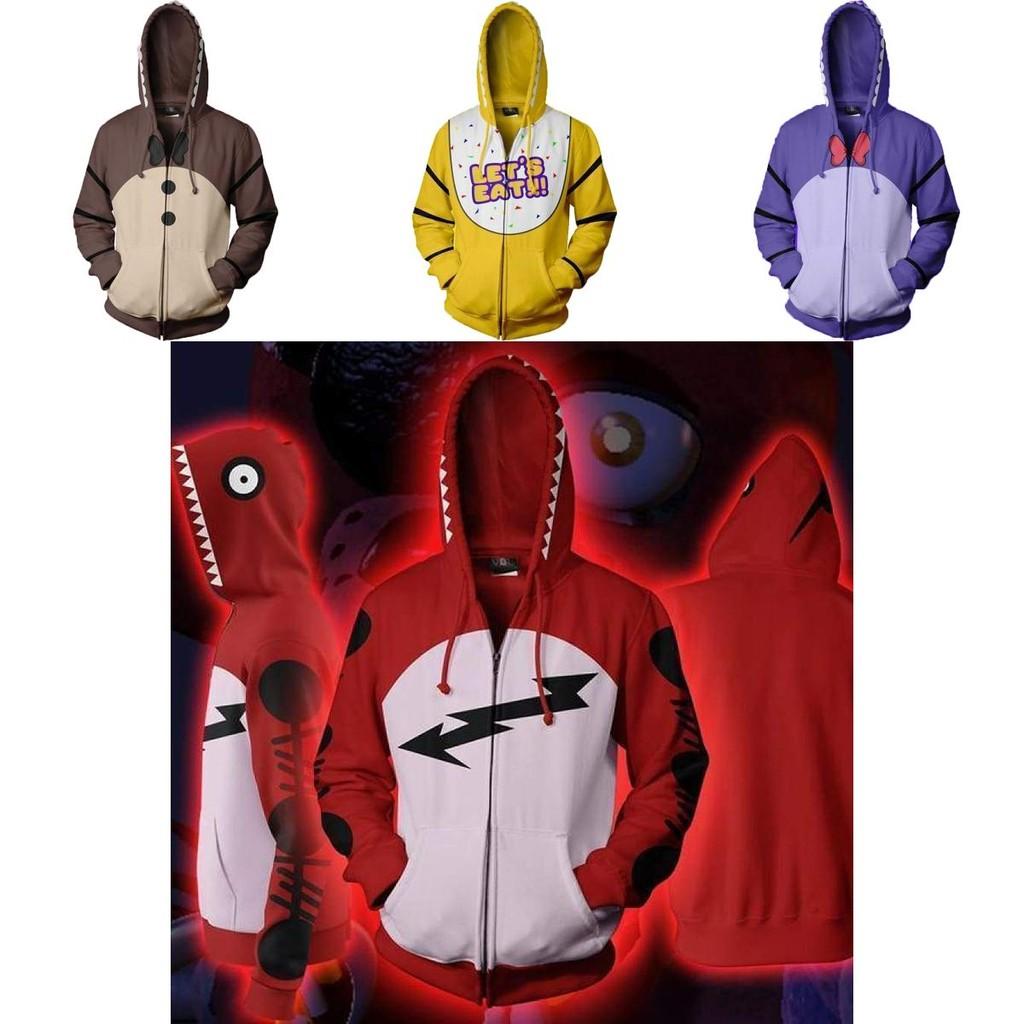 Prémiová mikina s kapucí Five Nights At Freddy's Fnaf Cosplay kostým s živým vzorem