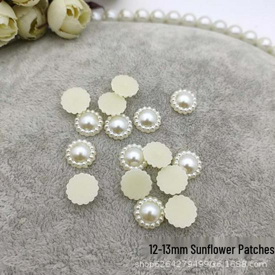 Handmade DIY Pearl Stickers: Heart, Bow, Star, Moon, Snowflake, Sunflower