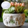 Love Woodpecker Succulent Plant Pot Resin Silicone Mold Couple Bird Relief Plaster Pot Mould Love Bird Relief Pot Gypsum Molds