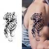 1 Sheet Spider Medusa Tiger Temporary Tattoos For Adult Hands Neck, Halloween Temp Fake Tattoo Sticker Realistic Tatoo Last Long