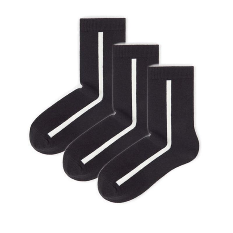 Abiruz Women's Socks WBT-35 Black 3-Piece Set