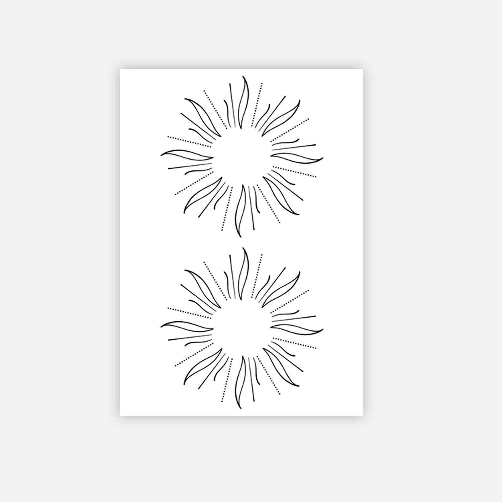 High value dopamine beautiful color babes personalized butterfly flower tattoo sticker 7*10