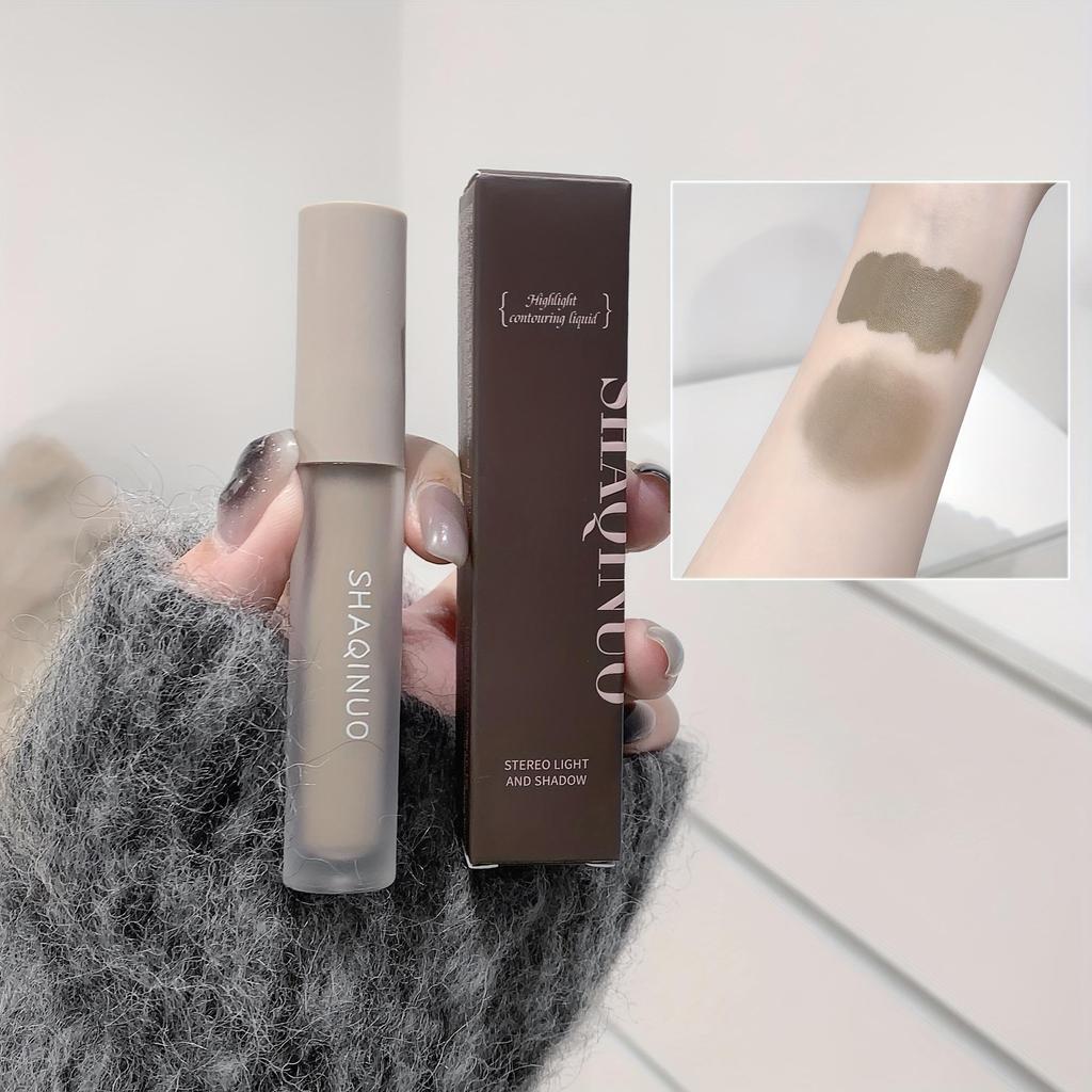 Dual-Tone Liquid Contour Stick for All Skin Tones, Matte Finish, Waterproof and Sweatproof, Lightweight Concealer for Natural Look