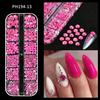 14pcs Resin Rhinestones Colorful Transparent Assorted Sizes Mixed Mini Gems Nail Art DIY Accessories