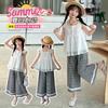 Girls' Short Sleeved T-shirt Summer Outfit, Big Girls' Clothes, Children's Tops, 2026 New Camisole Vest T-shirt