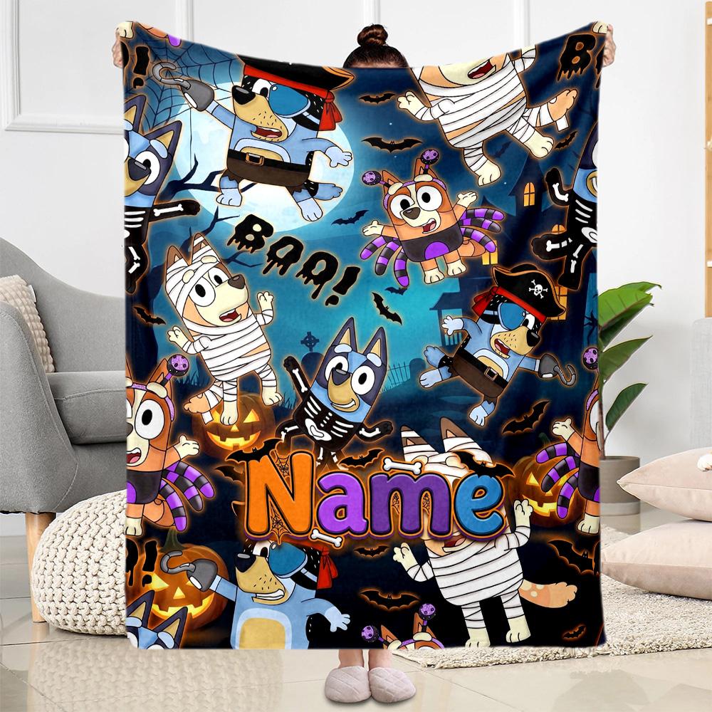 Christmas Joyful Gathering Customize Your Name Blanket Throw Personalized Blanket Durable Comfort Perfect for Nap Office Chair Bed for All Occasions