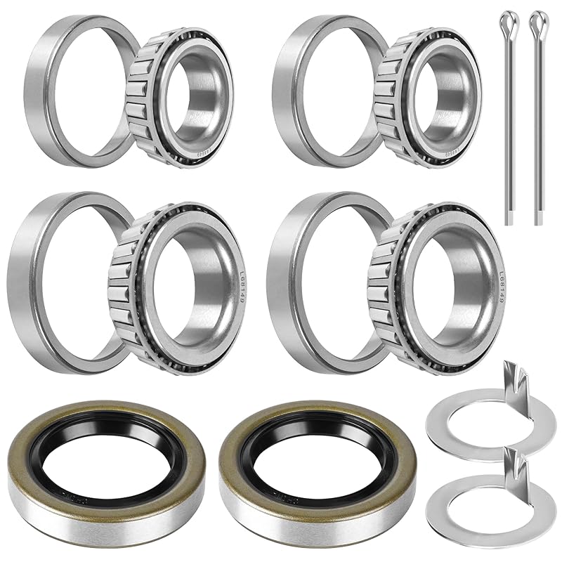 Set Of 2 Trailer Bearing Kit L68149 L44649 Boat Trailer Axle Wheel Hub Bearings Fits For 1-3/8" To 1-1/16" 3500 Lbs Trailer Axle, 171255TB/10-19