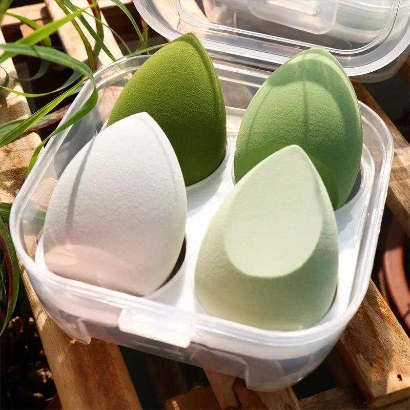 4pcs  Makeup Sponge Cosmetic Puff Dry and Wet Combined Cosmetic Egg Women Foundation Powder Puff Bevel Cut Makeup Sponges puff