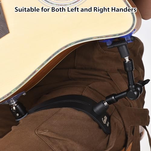 Btuty Guitar Support Rest Leg Bracket, Suction Cup Mount, Aluminum Professional Guitar Leg Stand, Musical Instrument Accessories, Lightweight Foldable