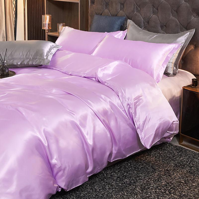 Luxury Rayon Satin Bedding Set Duvet Cover Set Single Double King Size Bedding Kit 2pcs/3pcs/4pcs Bed Cover Bed Linen Set