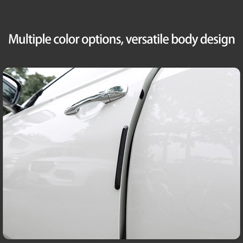4Pcs Carbon Fiber Door Edge Guard Paint Scratch Bumpers Protectors Anti Collision Door GuardProtective Pad Stickers
