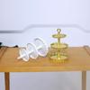 Three-layer Mini Dessert Cake Stand Non-toxic Dollhouse Model Cake Stand Miniatures  Birthday Gift