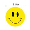500pcs/roll Yellow Smile Face Sticker Thank You Circle Label Sticker Office Stationery 2.5cm