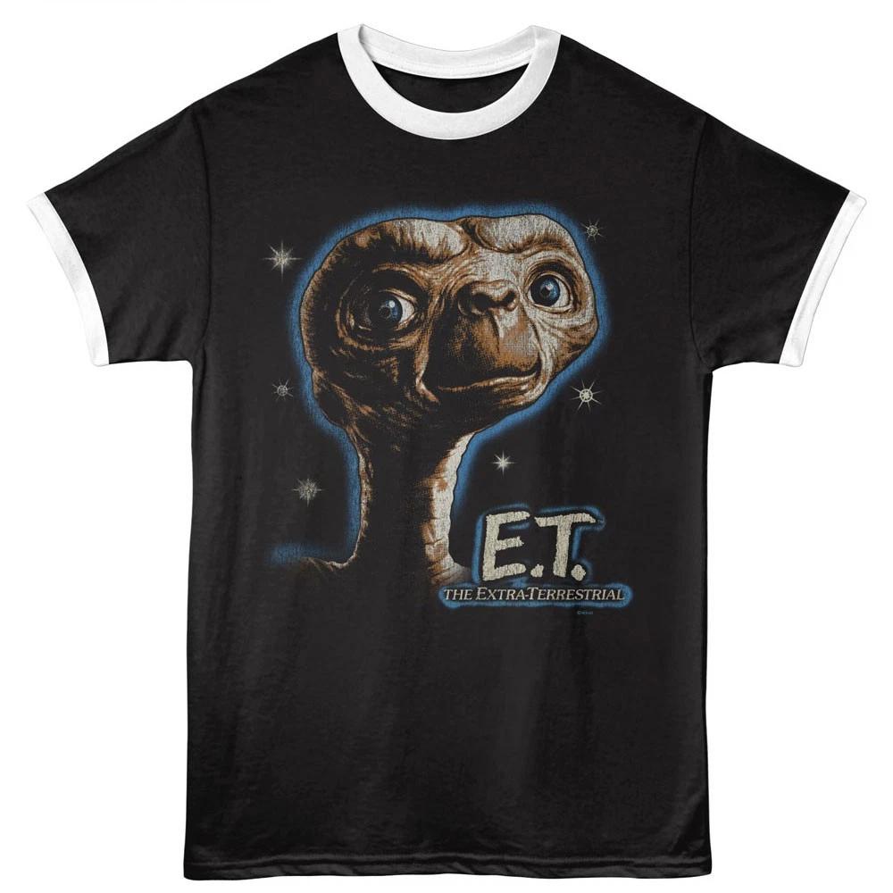 E.T. The Extra-Terrestrial Movie E.T. Glow Outine Portrait Stars Men's T shirt