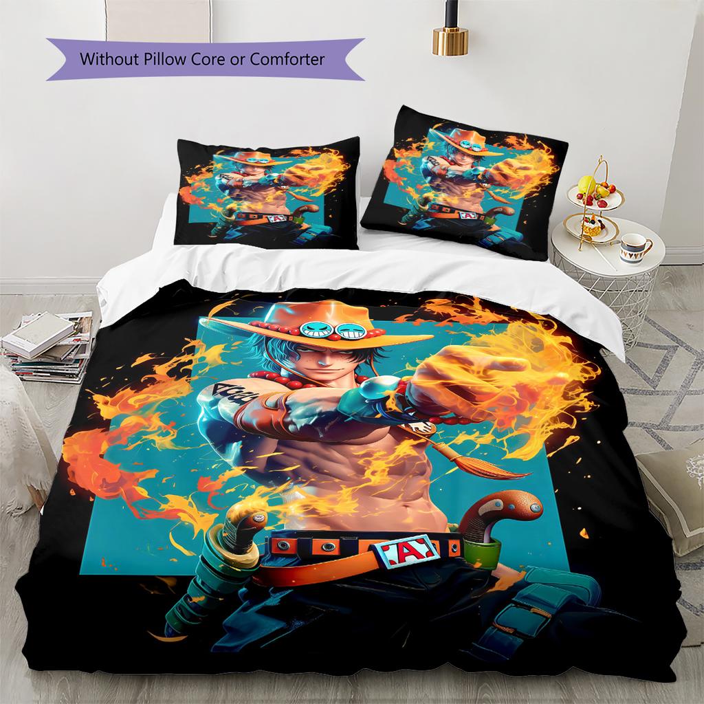 Cartoon Pattern Bedding Quilt Set Quilt Cover Pillowcase Home Decoration Birthday Gift (1 * Duvet Cover + 2 * Pillowcase, Without Core)