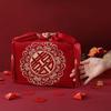 Chinese Style Red Handkerchief Furoshiki Wedding Wrapping Cloth Candy Gift Packaging Kerchief Embroidery Happiness Wrapped Cloth