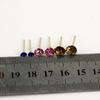 100 Pairs of Mixed Rhinestone Earrings: 4mm, 6mm, 7mm Plastic Studs In Various Colors and Sizes