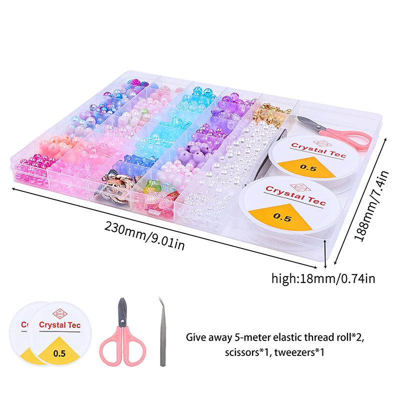 1Set Macaroon Color Beads Kit For Diy Jewelry Making Flat Loose Beads Kits Diy Jewelry Making Set Diy Jewelry Making Supplies