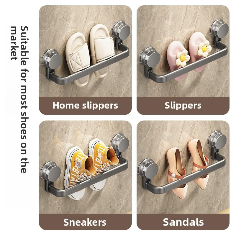 Bathroom Slipper Rack Wall-mounted Non-punching Toilet Toilet Shoe Drain Rack Storage Artifact Rack Suction Cup