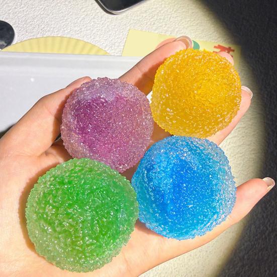 Yousheng Crunchy Stress Ball for Anxiety Relief, Shapeable Waxberry Squeeze Ball Sensory Toy, Moldable Ice Skin Ball Pinch Fidget Toy