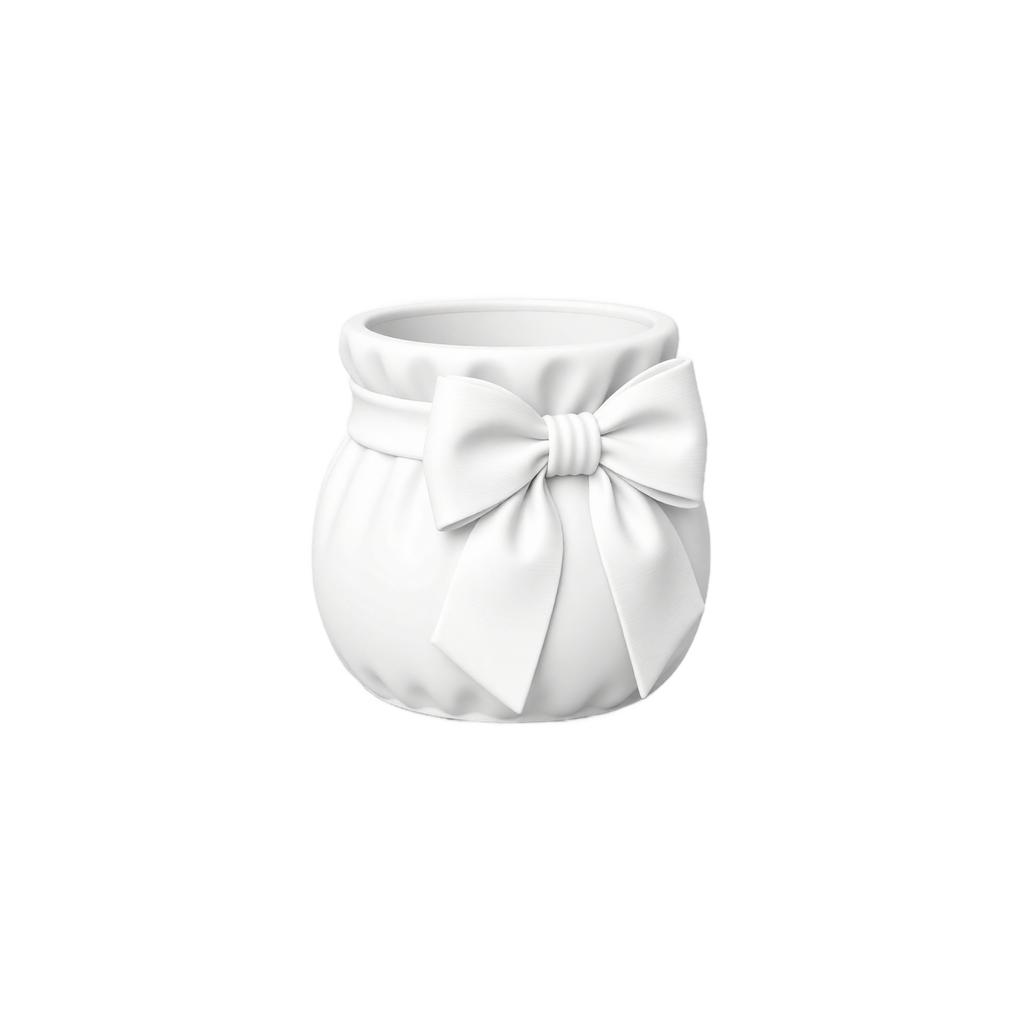 3D Printed Drawstring Bowtie Desk, Multi-Purpose Pen Holder and Planter for Home