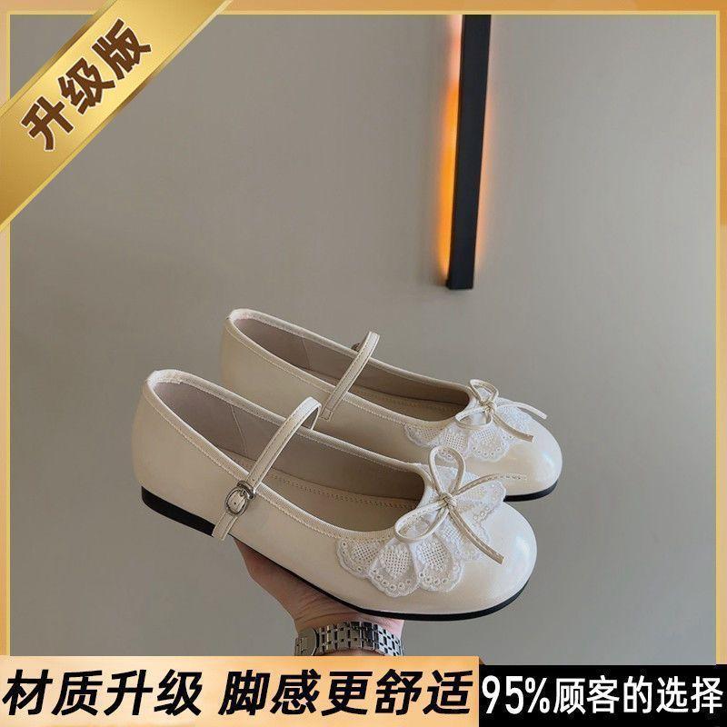 Internet celebrity soft bottom shallow mouth word with bow Mary Jane single shoes women 2025 summer new flat bottom fashion casual