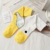 Summer Cartoon Duck Mid Cotton Socks Sweat Absorbent Cute Boneless Long Socks