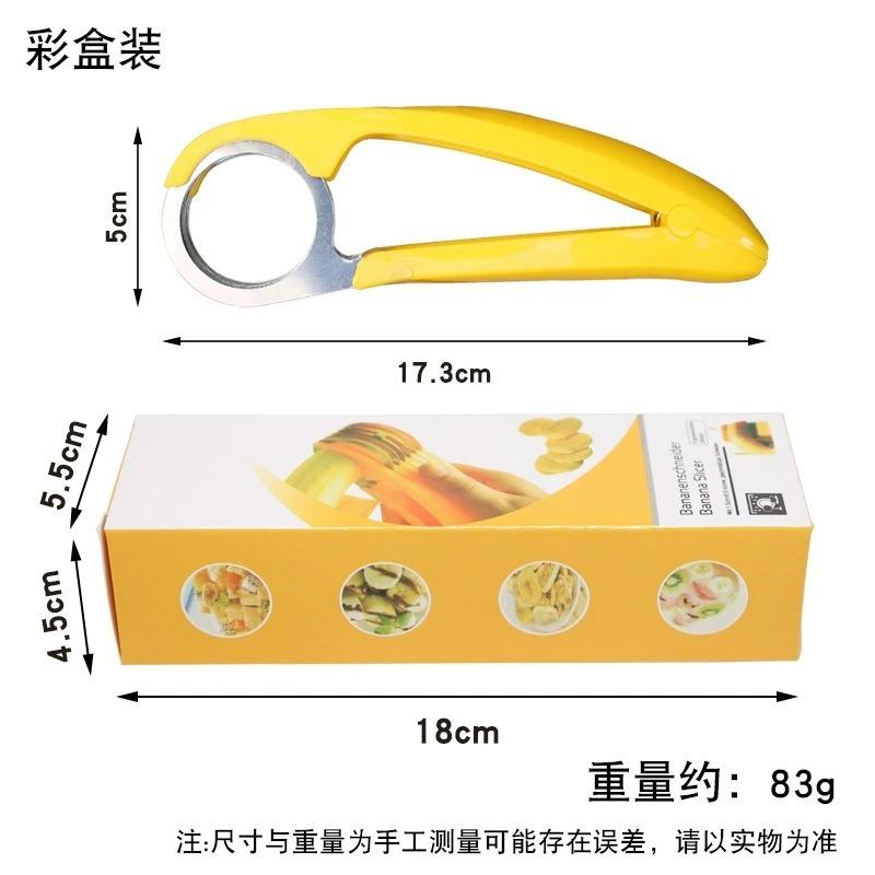 Stainless Steel Banana Slicer, Kitchen Ham Sausage Fruit Slicer, Daily Dining Kitchen, Salad Platter, Ring Cutter, Fruit Slicer