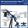 Fotopro 160CM Overview Tripod Camera Tripod Horizontal 360 Tripod Portable Monopod with Ball Head 10KG Load Capacity Quick Release Plate for Travel