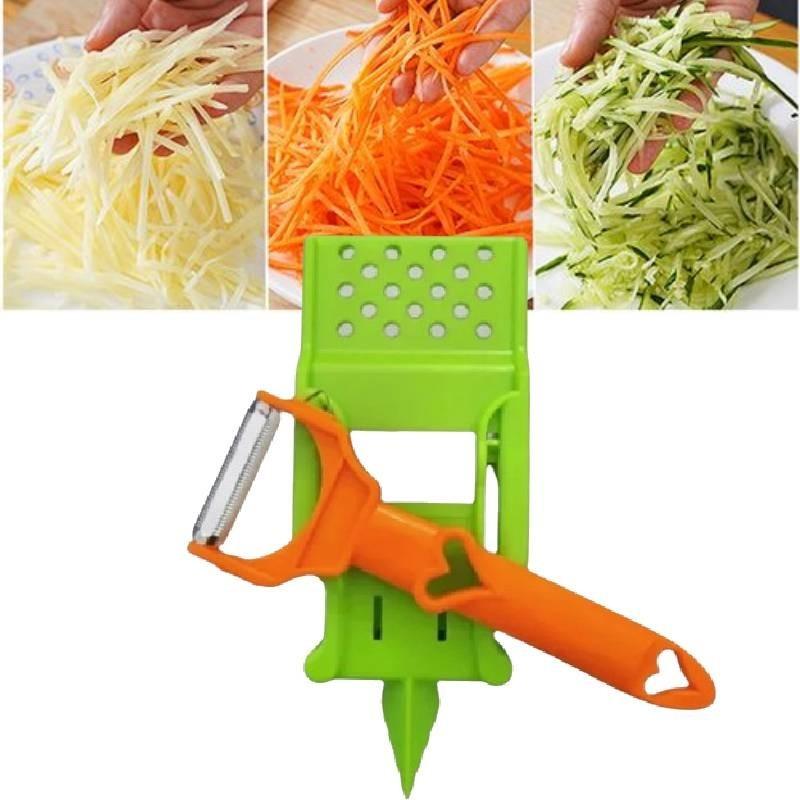 Stainless Steel Ultra Sharp Dual Julienne And Vegetable Peeler Multitasker