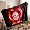Middlesbrough FC Personalisierte Fleecedecke Mit Fußballlogo, Individueller Name Text Weiche Warme Heimdecke