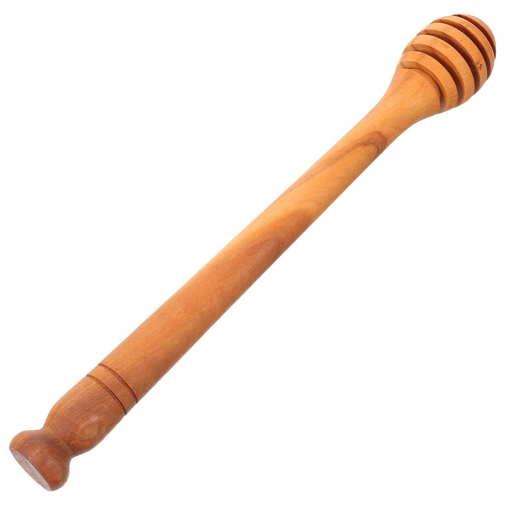 Portable Honey Stirrer Stirring Scooper Olive Wood Stick Bee Reusable Dipper Comb Wand Honeycomb